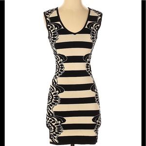 Jealous Tomato fitted black and white sleeveless